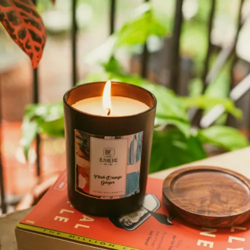 Vela Aromática Naranja Fresca Jengibre Black 7OZ - Lumiere du Ciel