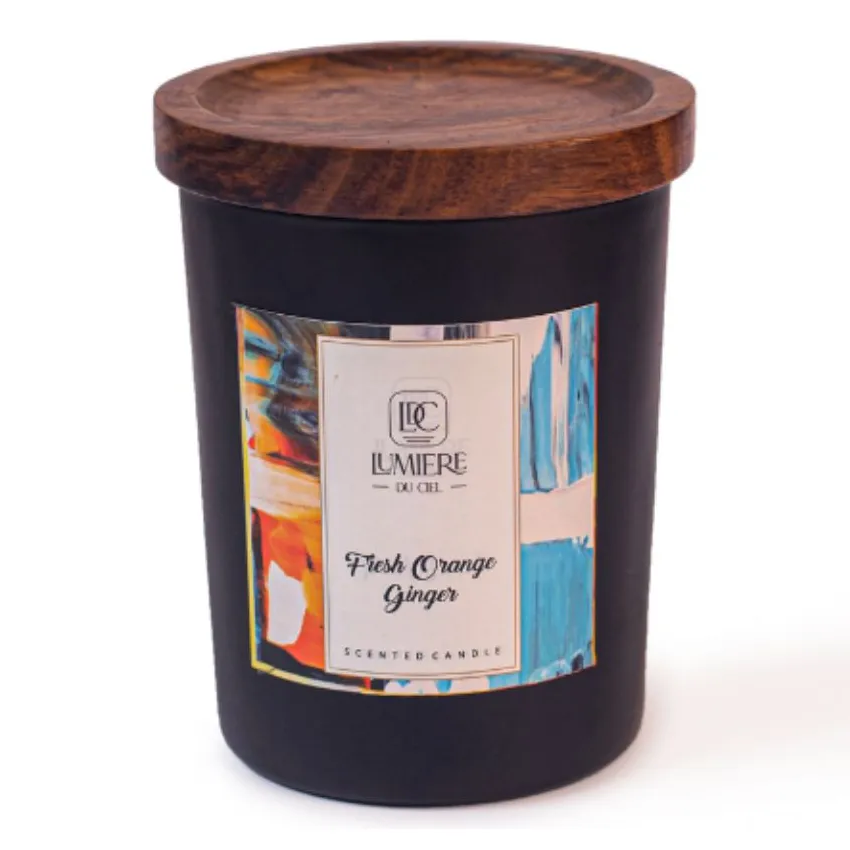Vela Aromática Naranja Fresca Jengibre Black 7OZ - Lumiere du Ciel