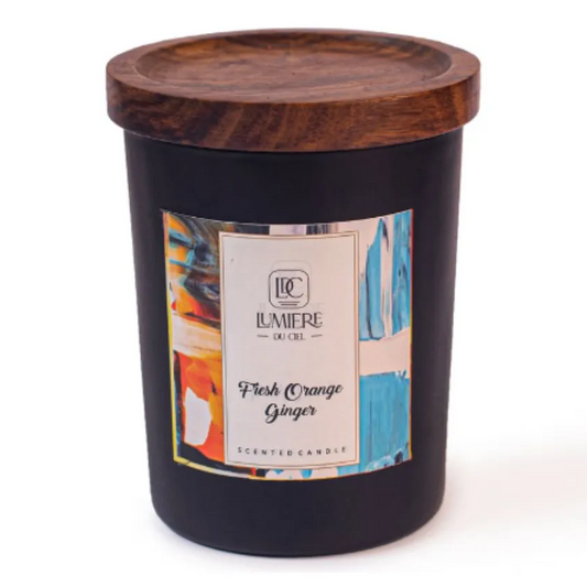 Vela Aromática Naranja Fresca Jengibre Black 7OZ - Lumiere du Ciel