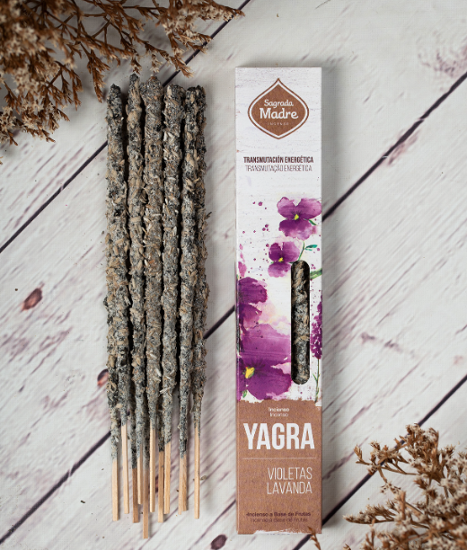 Sahumerio de Yagra Violetas Lavanda - Sagrada Madre
