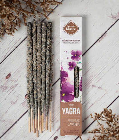 Sahumerio de Yagra Violetas Lavanda - Sagrada Madre