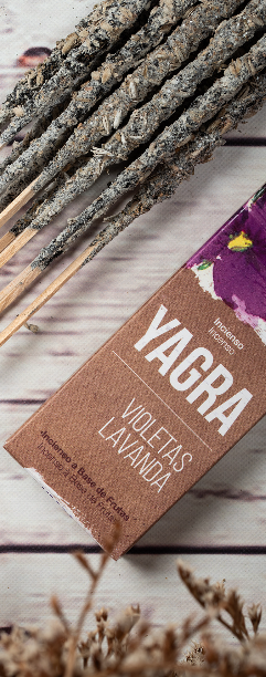 Sahumerio de Yagra Violetas Lavanda - Sagrada Madre